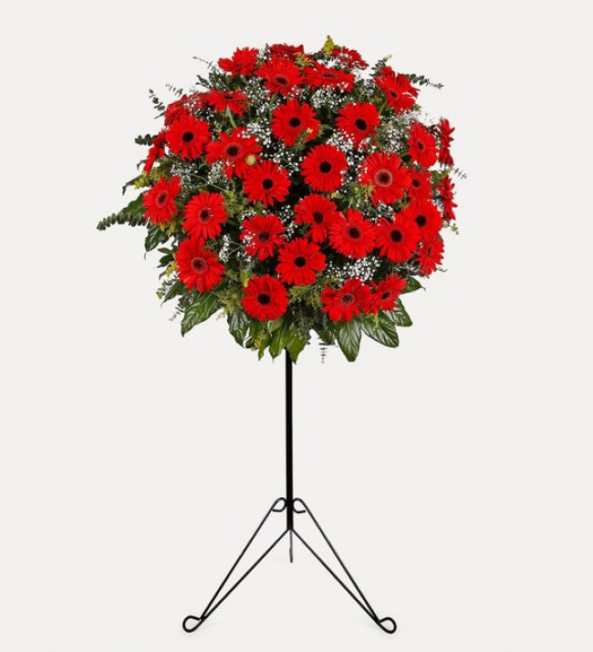 Kırmızı Gerbera Ferforje
