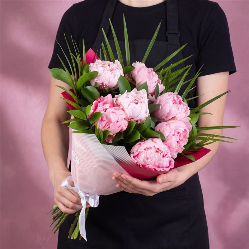 7 Adet Pembe Şakayık Buketi - 3