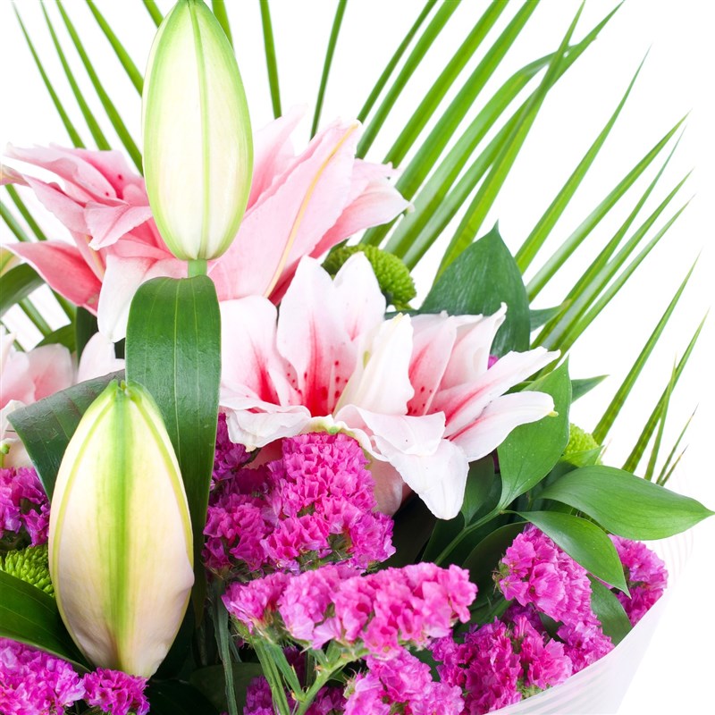 Pembe Lilyum Buketi - 2