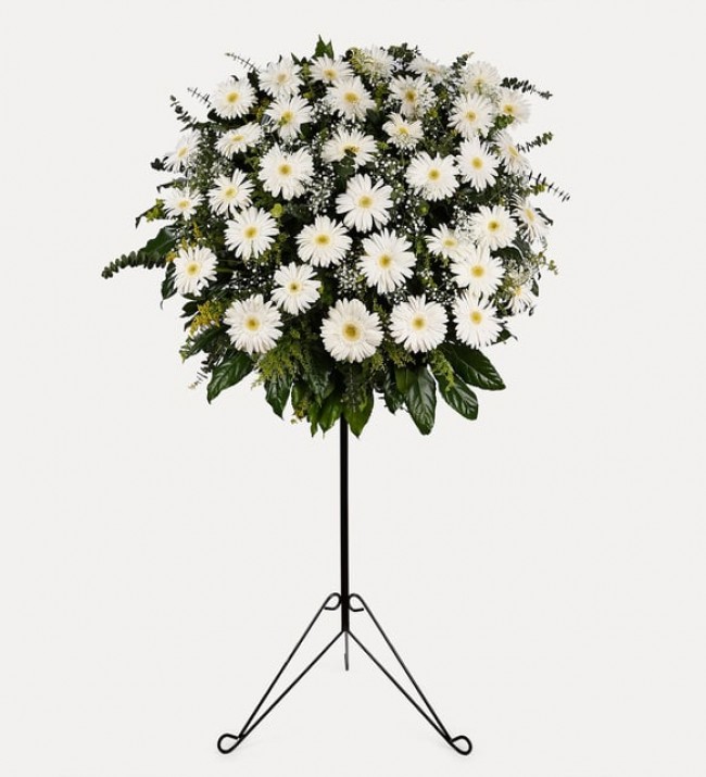 Beyaz Gerbera Ferforje