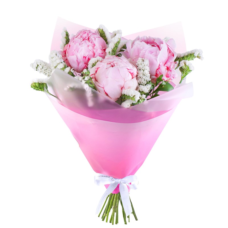 3 Adet Pembe Şakayık Buketi