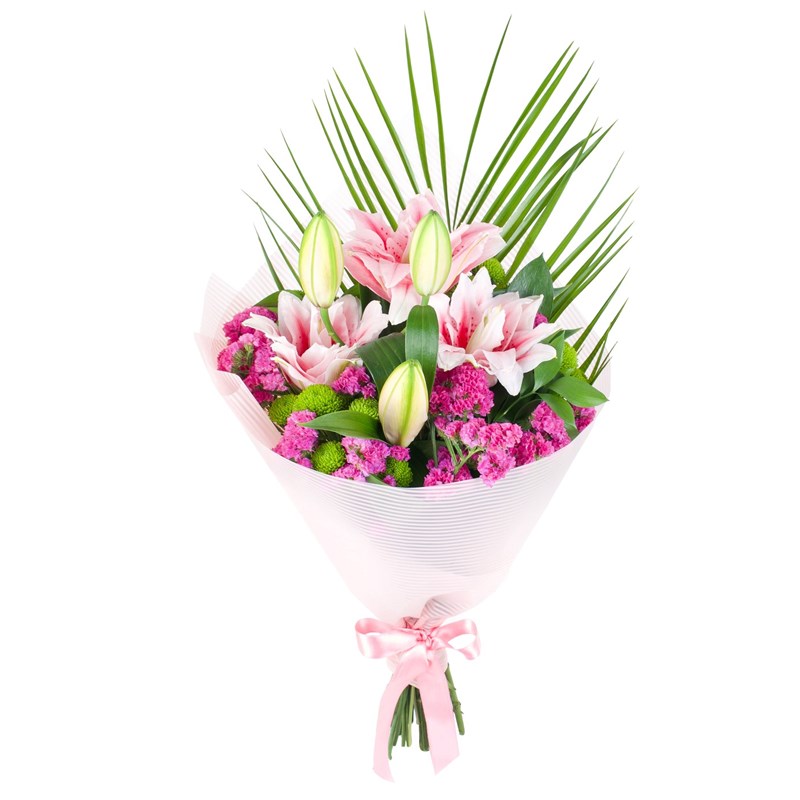 Pembe Lilyum Buketi